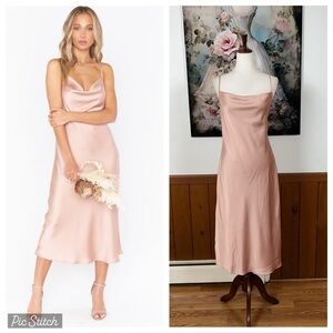 Show Me Your MuMu Blush Pink Midi Dress